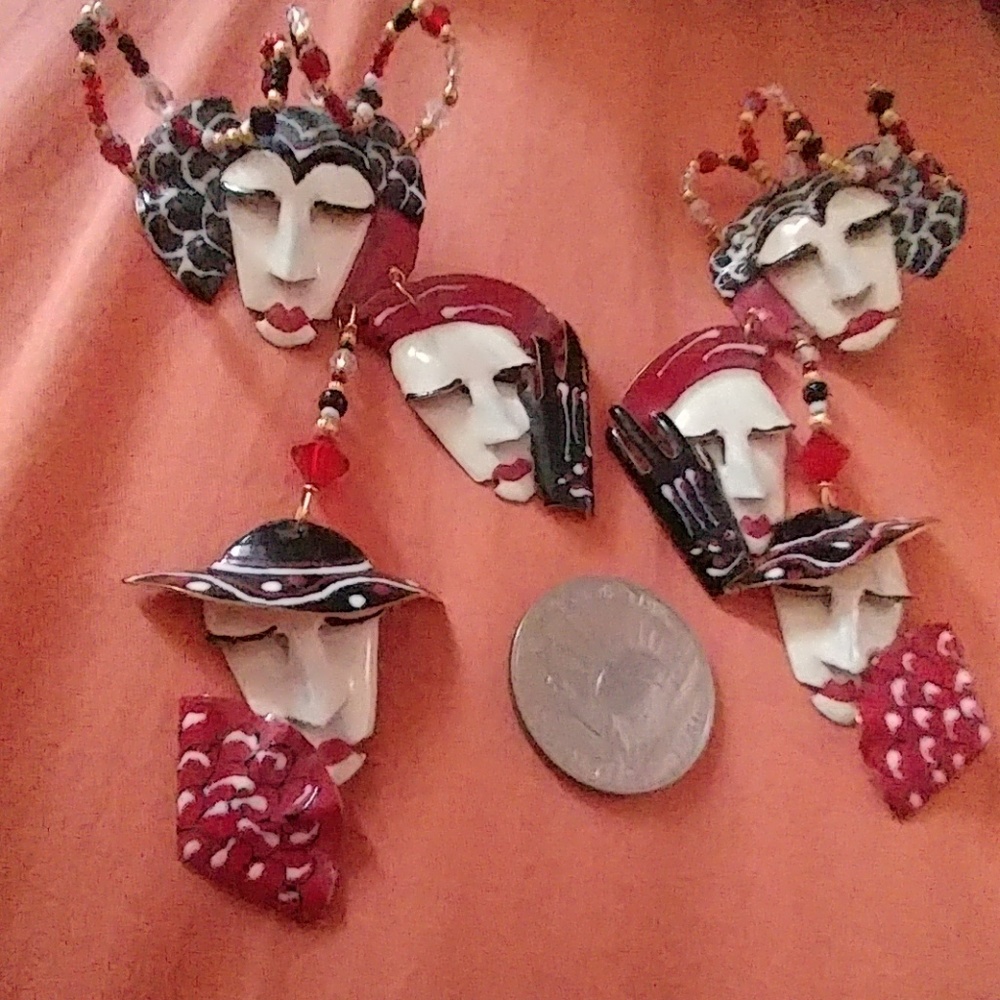 Vintage Lunch at the Ritz pierced Earrings